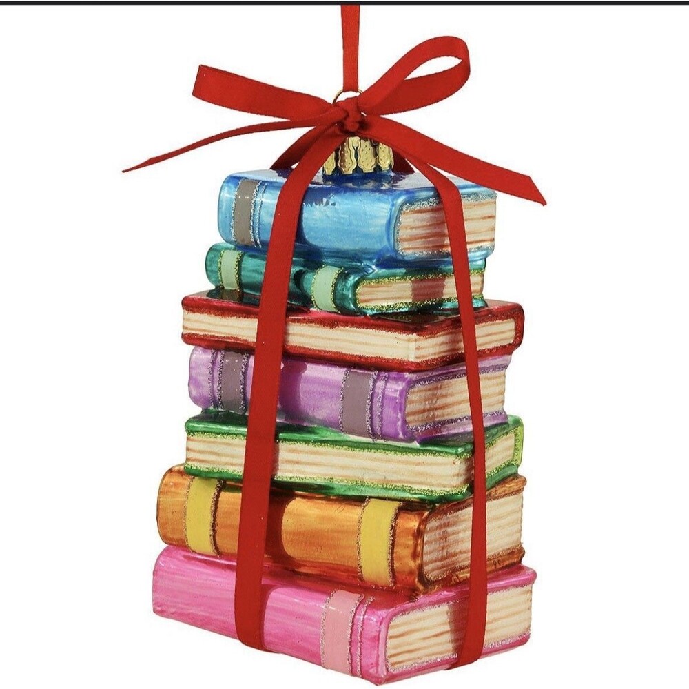 Stack of Books Christmas Ornaments Decorative Cute Christmas Gift Book Decor